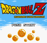 Dragon Ball Z Legendary Super Warriors title screen for GameBoy Color